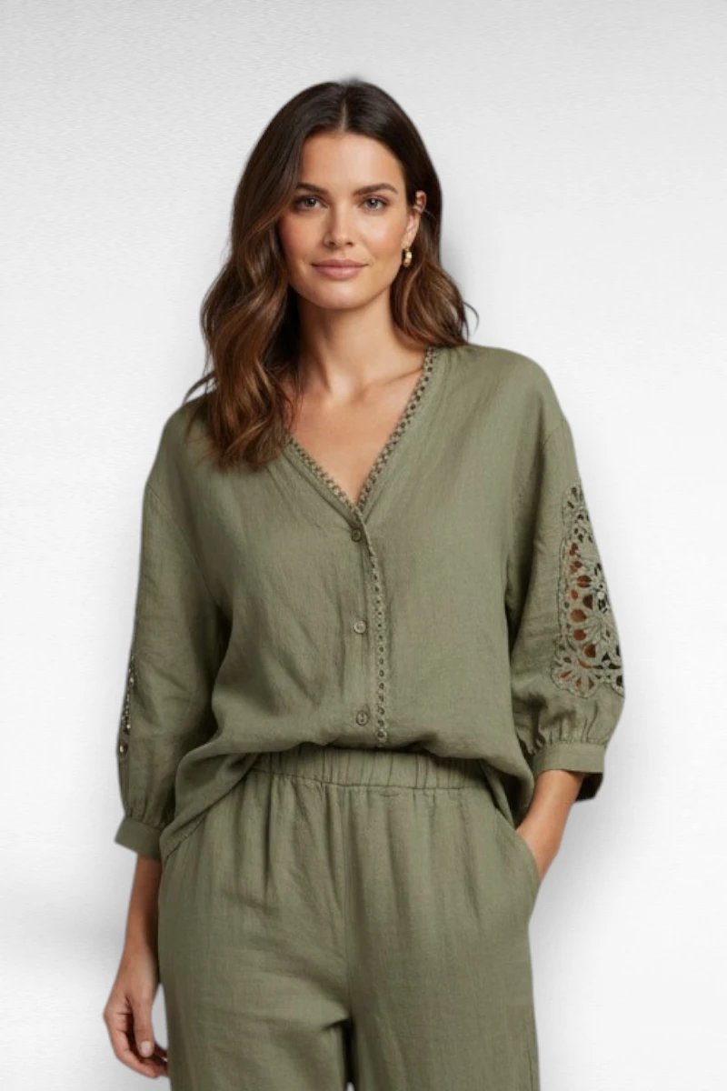 groene blouse