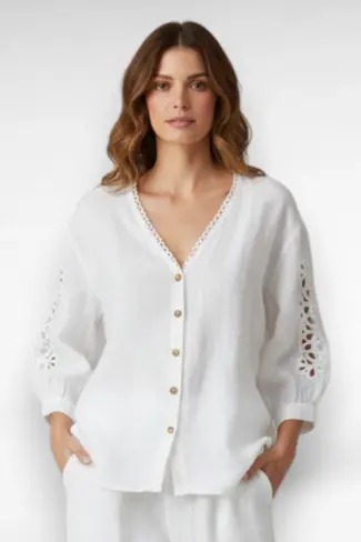 witte blouse