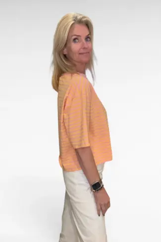 Alternative view of Streep Shirt Roze Geel