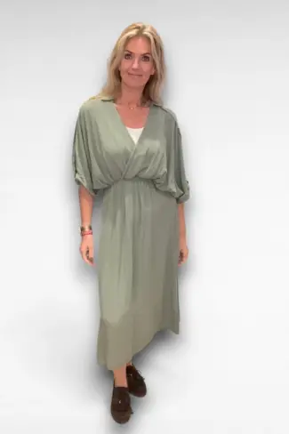 khaki jurk