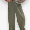 wijde groene broek