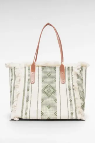 Strandtas Ruffle Groen