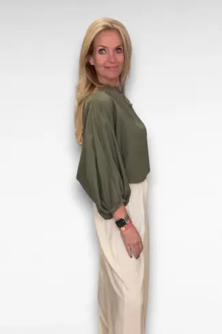 Alternative view of Pof Blouse Cropped Khaki