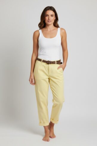 Alternative view of Stretch Pantalon Geel