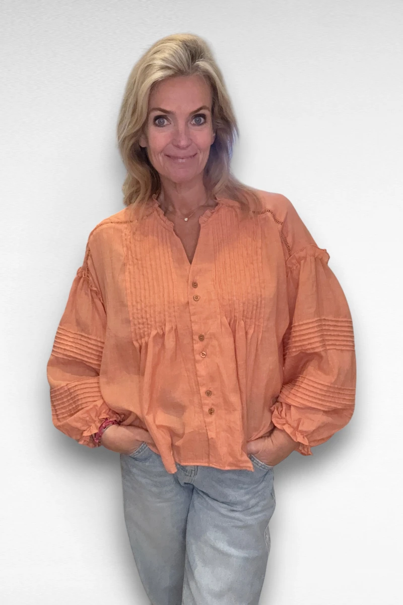 oranje blouse