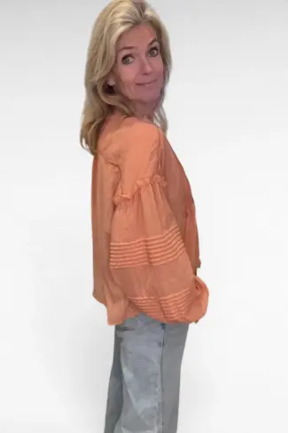 Alternative view of Wijde Blouse Oranje