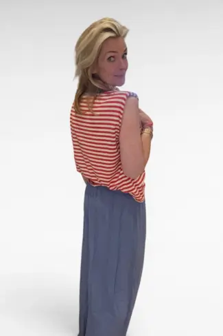 Alternative view of Top gekleurde boord Rood wit