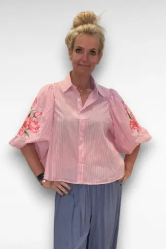 roze blouse
