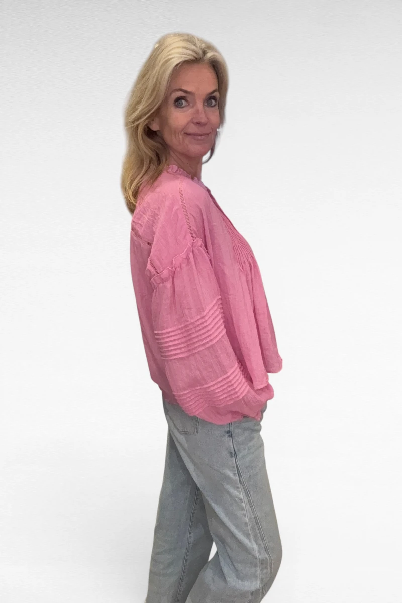 Wijde Blouse Roze - Afbeelding 3