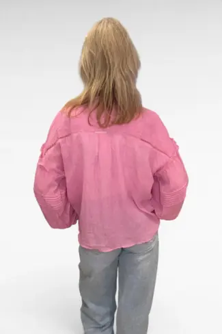 Alternative view of Wijde Blouse Roze
