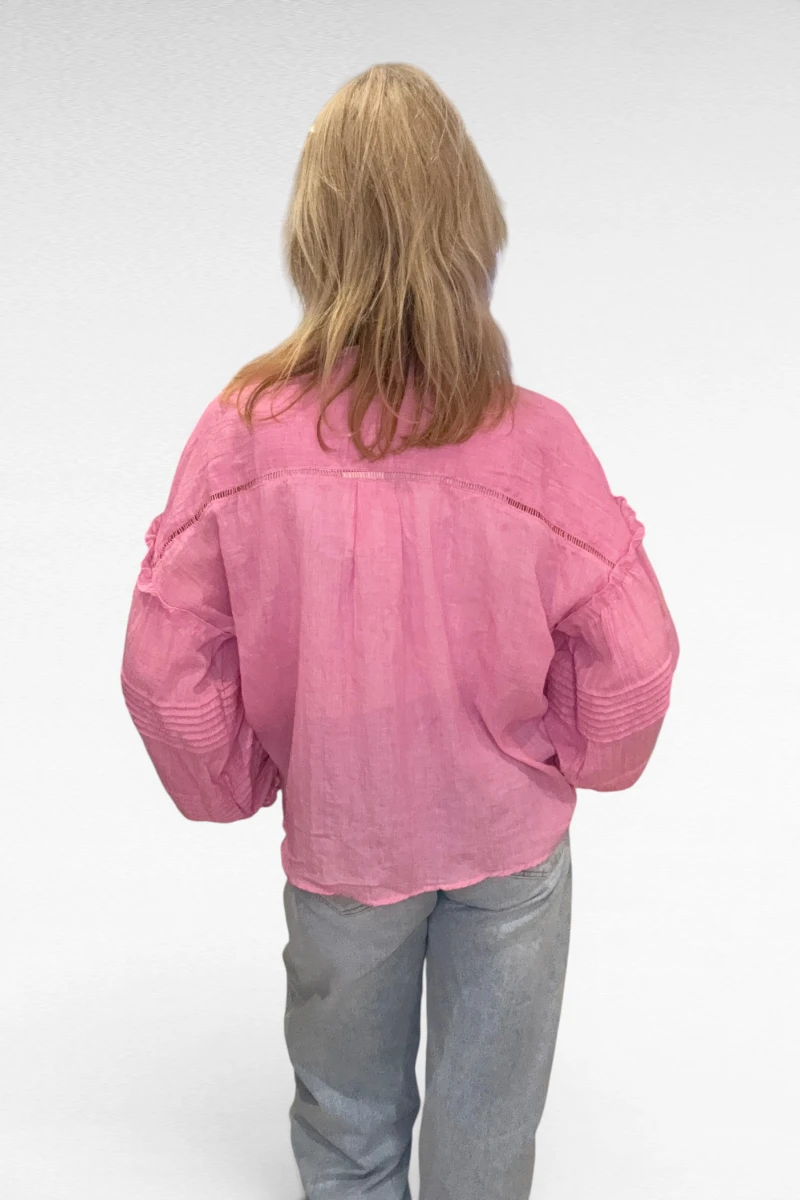 Wijde Blouse Roze - Afbeelding 2