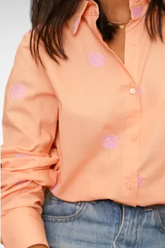 Alternative view of Oranje blouse roze schelp