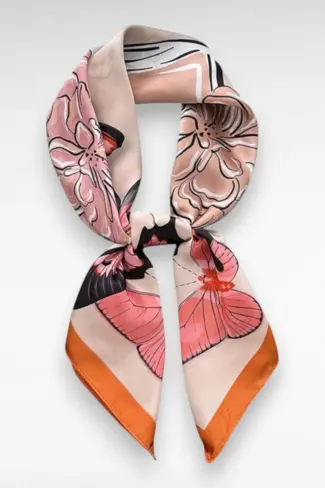 Sjaaltje vlinder roze oranje