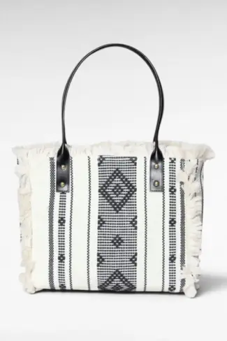 Strandtas Ruffle Zwart