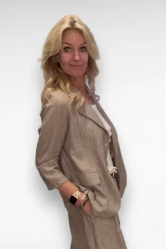 Alternative view of Zomer Blazer linnen look Bruin