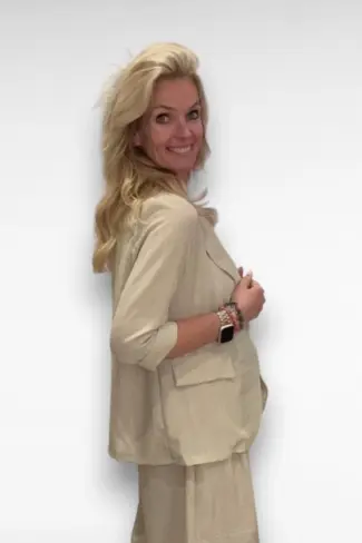 Alternative view of Zomer Blazer linnen look Beige