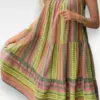 groene print jurk