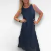 blauwe jurk