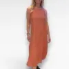 zalm roest kleur jurk