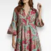 groen roze jurk
