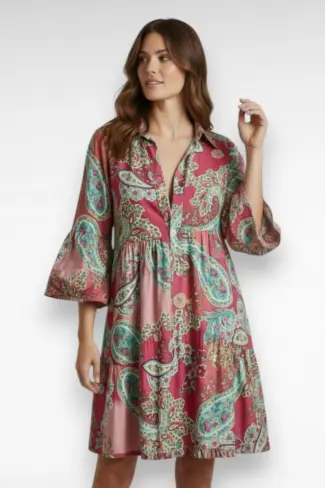 groen roze jurk