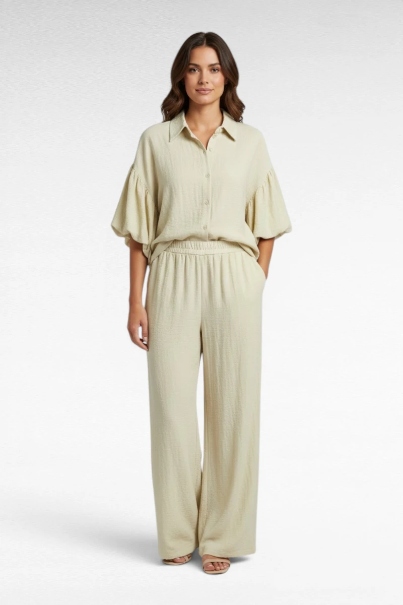 Set Pof Blouse + Broek Geel - Afbeelding 3