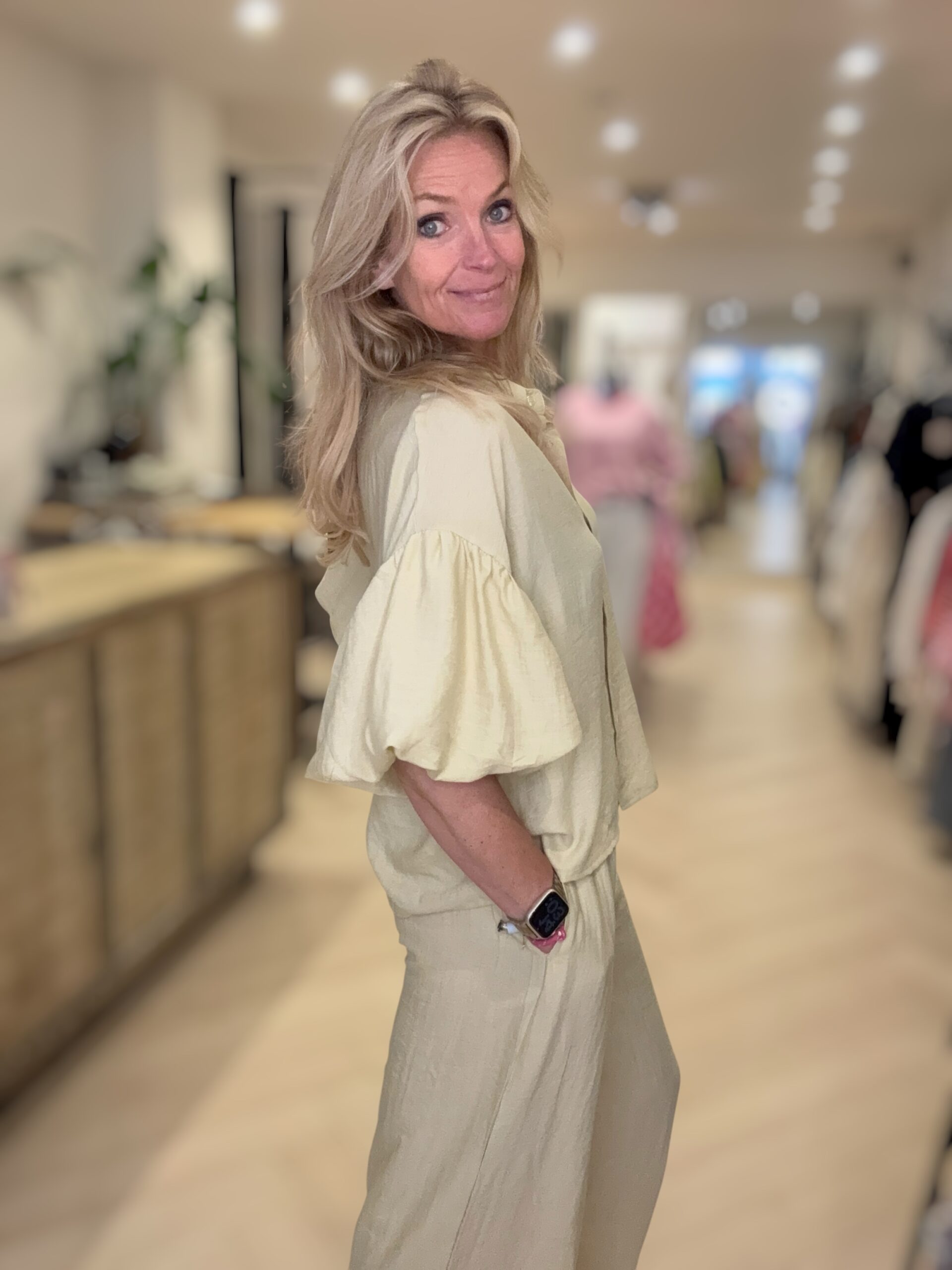 Set Pof Blouse + Broek Geel - Afbeelding 5