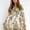 groene print jurk