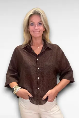 bruine blouse