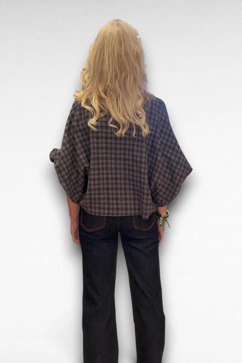 Blouse Blauw Taupe - Afbeelding 3