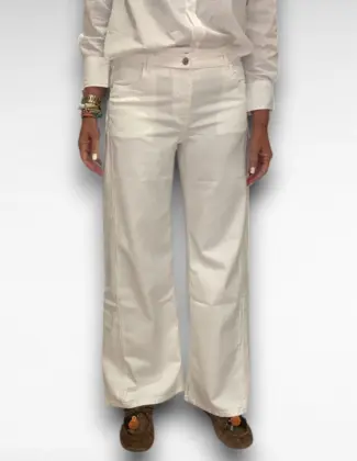 Wijde witte jeans