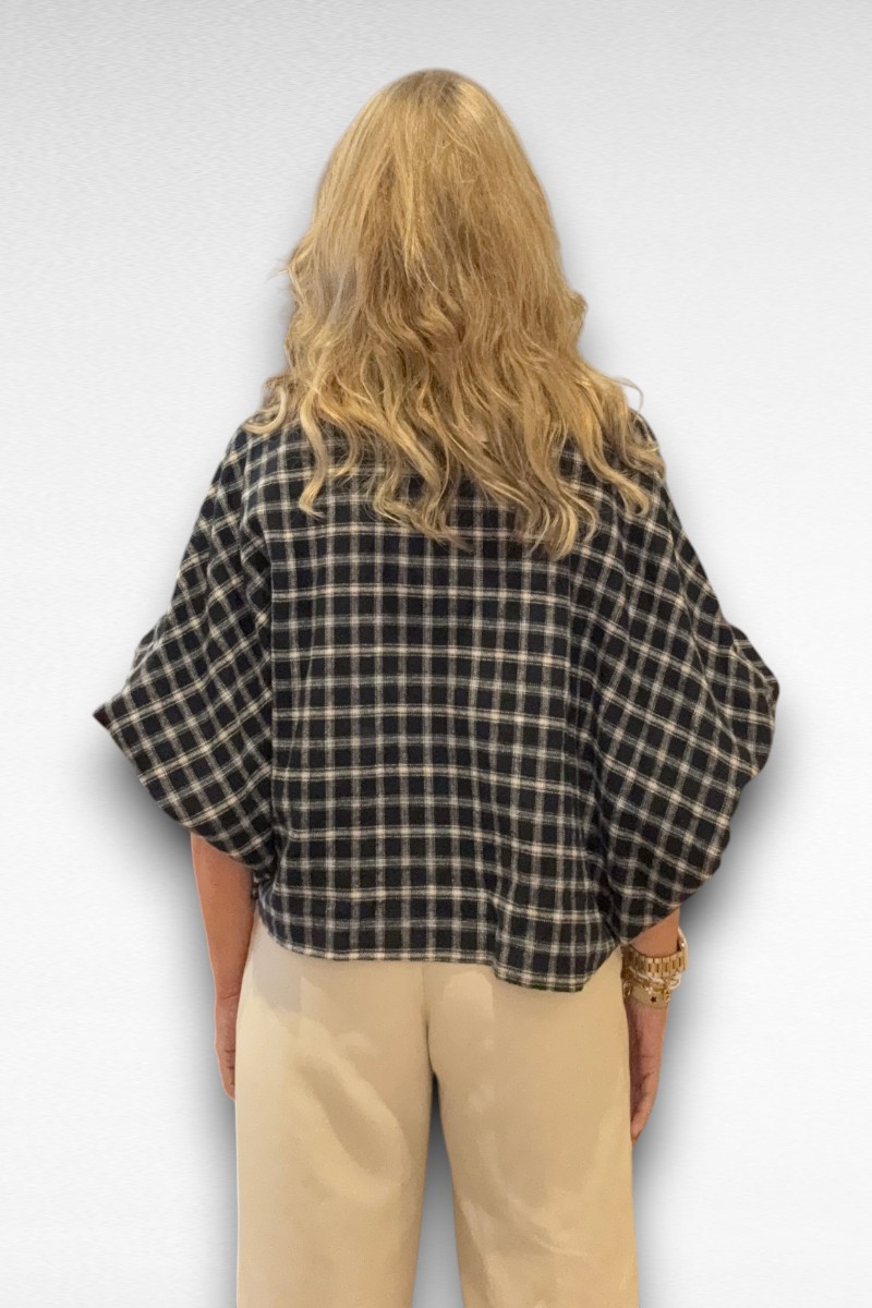 Geruite Blouse Blauw - Afbeelding 5