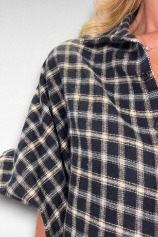 Alternative view of Geruite Blouse Blauw