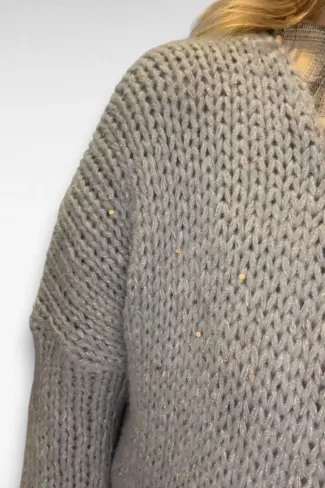 Alternative view of Vest met Pailletten Blauw