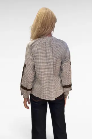 Alternative view of Blouse Geruit Bruin