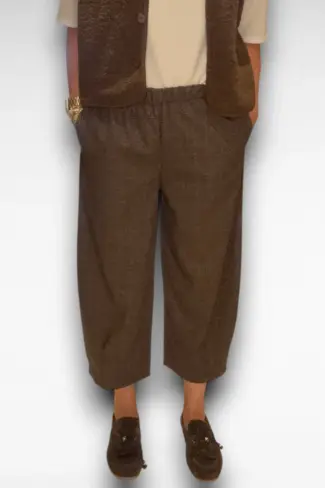 bruine ruit ballon broek
