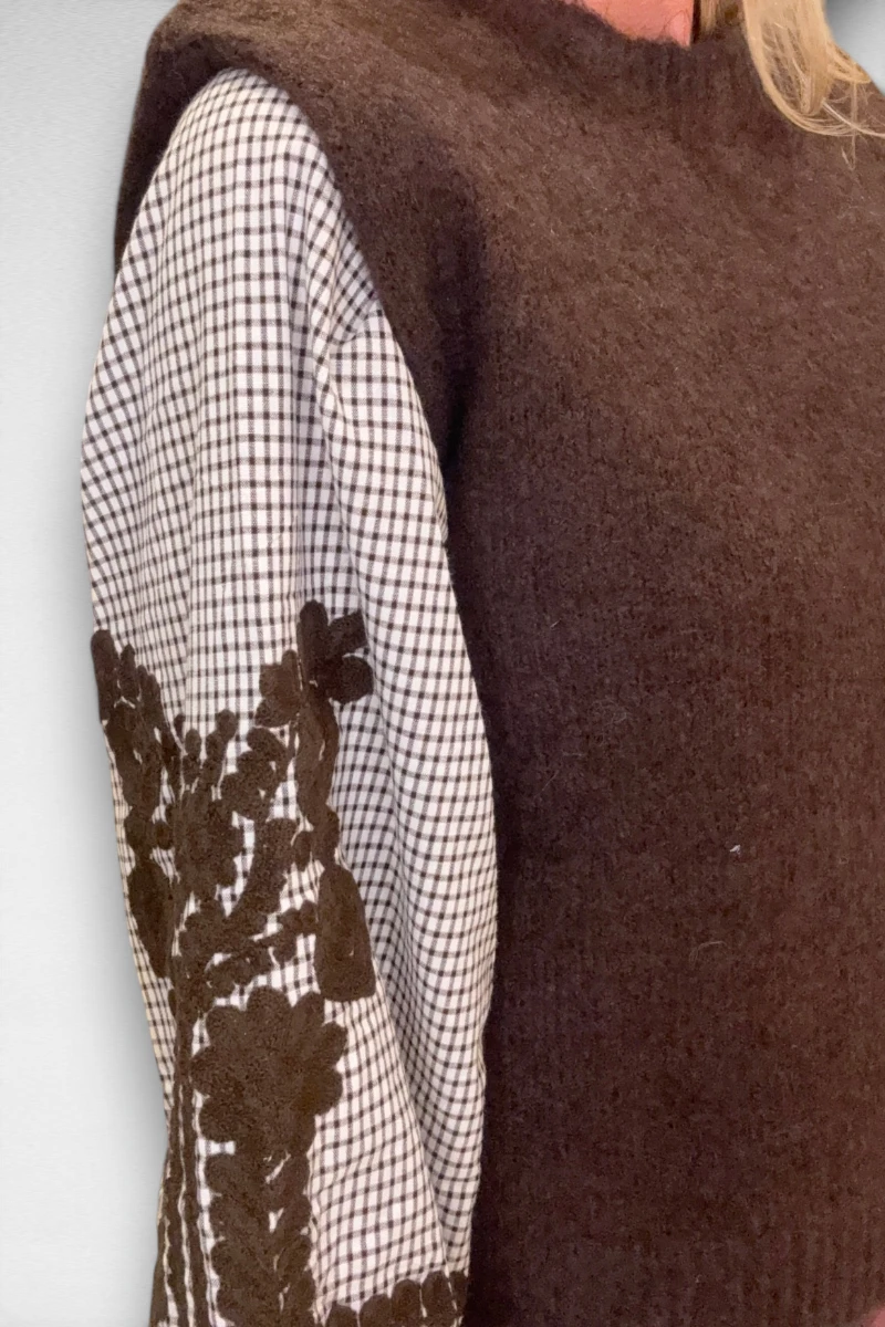 Mouwloze Pull Bruin - Afbeelding 4