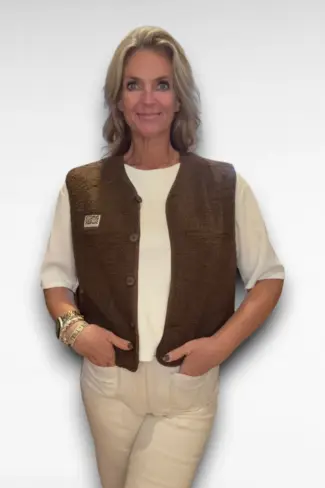 gilet bruin