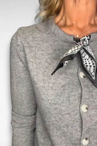 Alternative view of Grijs Vest met Sjaal