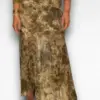 groene print rok