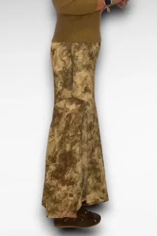 Alternative view of Lange Groene Rok met Print