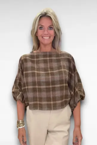 groene ruit blouse