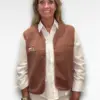 oud roze teddy gilet