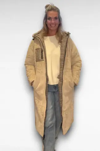 Alternative view of Reversibel Jas Geruit en Teddy