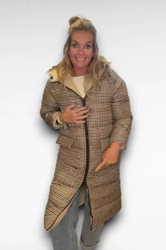 Reversibel Jas Geruit en Teddy