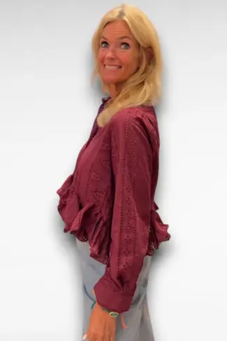 Alternative view of Broderie Blouse Bordeaux
