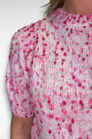 Alternative view of Roze Gemêleerde trui