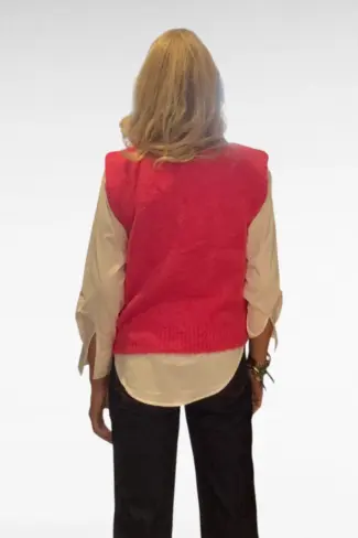 Alternative view of Mouwloze Pull Roze