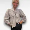 ruiten blouse strik