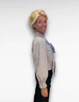 Alternative view of Blouse met Ruitjes en Strik